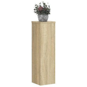 vidaXL Βάσεις Φυτών 2 Τεμ. Sonoma Δρυς 17x17x60 εκ. Επεξεργασμένο Ξύλο