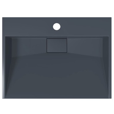 vidaXL Νιπτήρας Ανθρακί 50x38x11 εκ. Συνθετικός από Τεχνητό Μάρμαρο