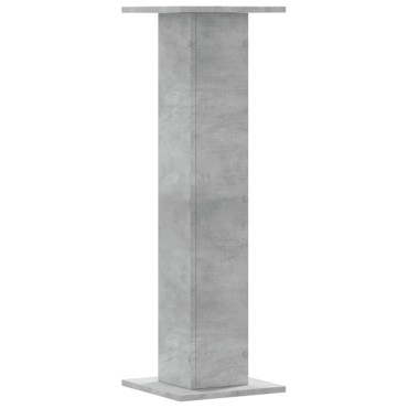 vidaXL Βάσεις Φυτών 2 τεμ. Γκρι Σκυρ. 30x30x95 εκ. Επεξεργασμένο Ξύλο