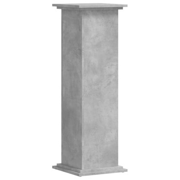vidaXL Βάσεις Φυτών Γκρι Σκυρ. 33x33x100 εκ. Επεξεργασμένο Ξύλο