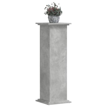 vidaXL Βάσεις Φυτών Γκρι Σκυρ. 33x33x100 εκ. Επεξεργασμένο Ξύλο