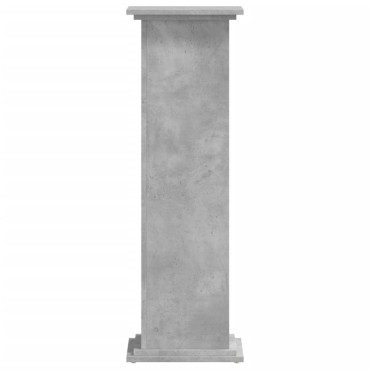 vidaXL Βάσεις Φυτών Γκρι Σκυρ. 33x33x100 εκ. Επεξεργασμένο Ξύλο