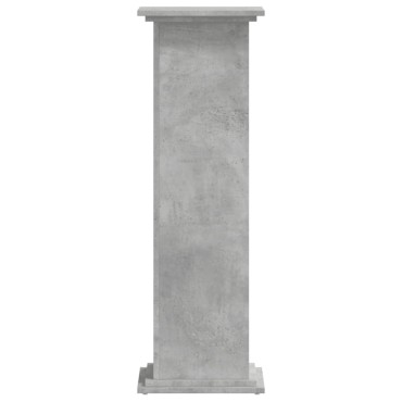 vidaXL Βάσεις Φυτών Γκρι Σκυρ. 33x33x100 εκ. Επεξεργασμένο Ξύλο