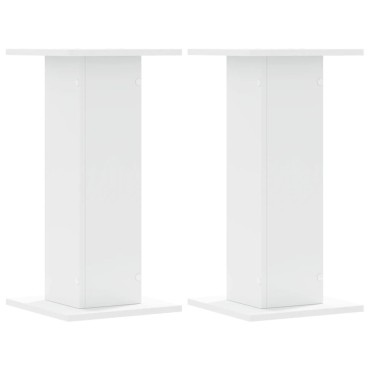 vidaXL Βάσεις Φυτών 2 τεμ. Λευκές 30x30x60 εκ. από Επεξεργασμένο Ξύλο
