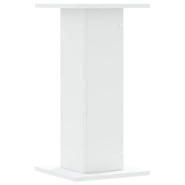 vidaXL Βάσεις Φυτών 2 τεμ. Λευκές 30x30x60 εκ. από Επεξεργασμένο Ξύλο