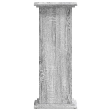 vidaXL Βάσεις Φυτών Γκρι Sonoma 33x33x80 εκ. Επεξεργασμένο Ξύλο
