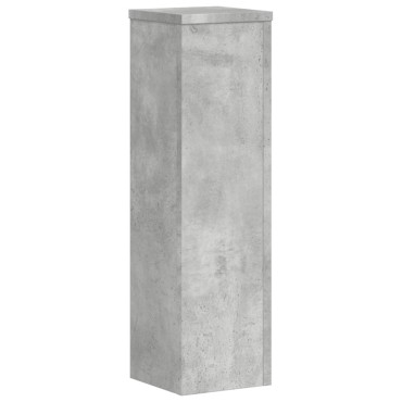 vidaXL Βάσεις Φυτών 2 τεμ. Γκρι Σκυρ. 17x17x60 εκ. Επεξεργασμένο Ξύλο