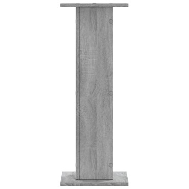 vidaXL Βάσεις Φυτών 2 Τεμ. Γκρι Sonoma 30x30x80 εκ. Επεξεργασμένο Ξύλο