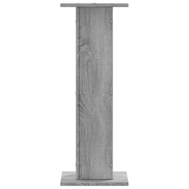 vidaXL Βάσεις Φυτών 2 Τεμ. Γκρι Sonoma 30x30x80 εκ. Επεξεργασμένο Ξύλο