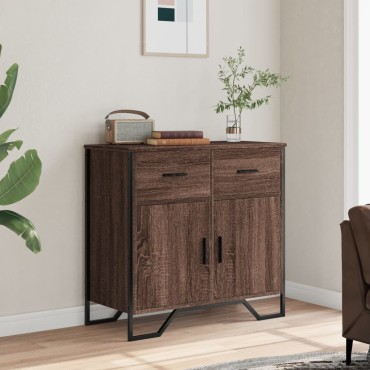 vidaXL Ντουλάπι Καφέ Δρυς 79,5x35,5x74,5cm Επεξεργασμένο Ξύλο 1 τεμ.