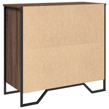 vidaXL Ντουλάπι Καφέ Δρυς 79,5x35,5x74,5cm Επεξεργασμένο Ξύλο 1 τεμ.