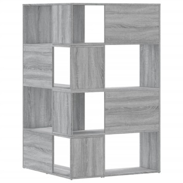 vidaXL Βιβλιοθήκη Γωνιακή 4 Επ. Γκρι Sonoma 85x85x140cm Επεξ. Ξύλο 1 τεμ.