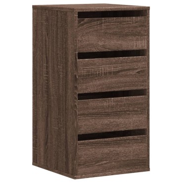 vidaXL Συρταριέρα Καφέ Δρυς 40x41x76cm από Επεξεργ. Ξύλο 1 τεμ.