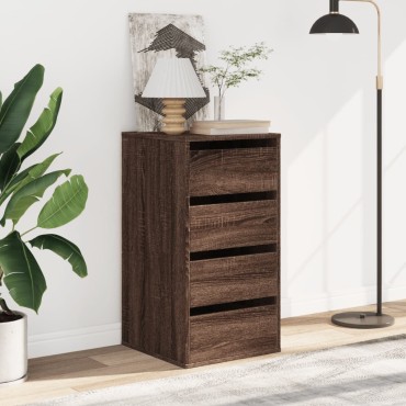 vidaXL Συρταριέρα Καφέ Δρυς 40x41x76cm από Επεξεργ. Ξύλο 1 τεμ.