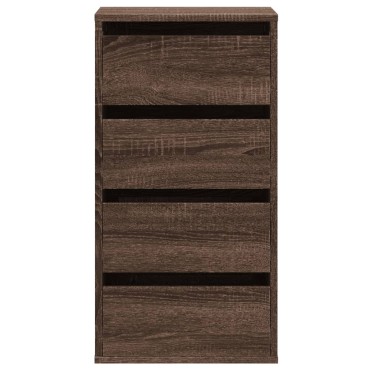 vidaXL Συρταριέρα Καφέ Δρυς 40x41x76cm από Επεξεργ. Ξύλο 1 τεμ.
