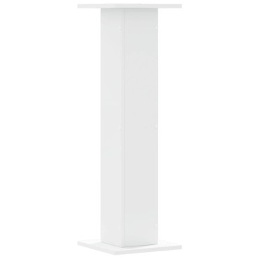 vidaXL Βάσεις Φυτών 2 τεμ. Λευκές 30x30x95 εκ. από Επεξεργασμένο Ξύλο