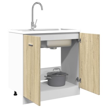 vidaXL Κάτω Ντουλάπι Lyon Sonoma Δρυς 80x46x81,5cm Επεξ. Ξύλο