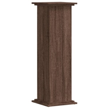 vidaXL Βάσεις Φυτών Καφέ Δρυς 33x33x100 εκ. Επεξεργασμένο Ξύλο
