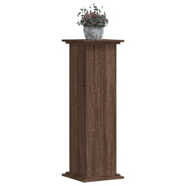 vidaXL Βάσεις Φυτών Καφέ Δρυς 33x33x100 εκ. Επεξεργασμένο Ξύλο