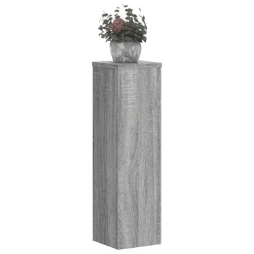 vidaXL Βάσεις Φυτών 2 Τεμ. Γκρι Sonoma 17x17x60 εκ. Επεξεργασμένο Ξύλο