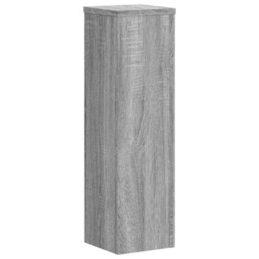 vidaXL Βάσεις Φυτών 2 Τεμ. Γκρι Sonoma 17x17x60 εκ. Επεξεργασμένο Ξύλο