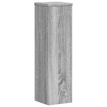 vidaXL Βάσεις Φυτών 2 Τεμ. Γκρι Sonoma 17x17x60 εκ. Επεξεργασμένο Ξύλο