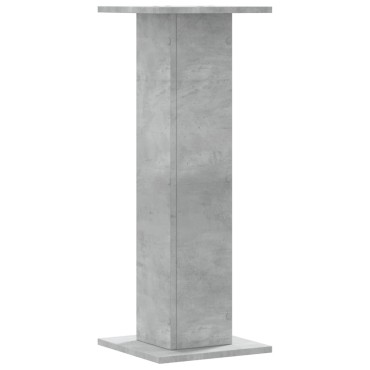vidaXL Βάσεις Φυτών 2 τεμ. Γκρι Σκυρ. 30x30x80 εκ. Επεξεργασμένο Ξύλο