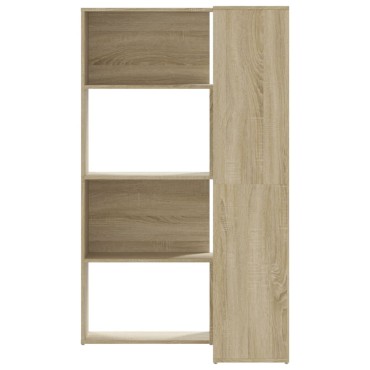 vidaXL Βιβλιοθήκη Γωνιακή 4 Επ. Sonoma Δρυς 85x85x140cm Επεξ. Ξύλο 1 τεμ.