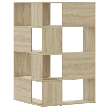 vidaXL Βιβλιοθήκη Γωνιακή 4 Επ. Sonoma Δρυς 85x85x140cm Επεξ. Ξύλο 1 τεμ.