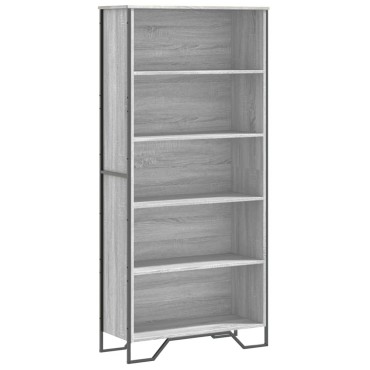 vidaXL Βιβλιοθήκη Γκρι Sonoma 80x31x169cm από Επεξεργασμένο Ξύλο 1 τεμ.