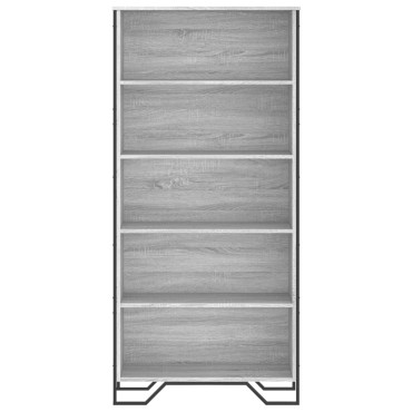 vidaXL Βιβλιοθήκη Γκρι Sonoma 80x31x169cm από Επεξεργασμένο Ξύλο 1 τεμ.