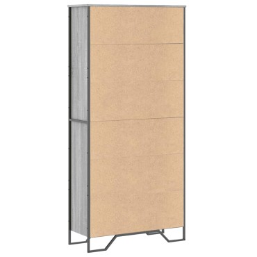 vidaXL Βιβλιοθήκη Γκρι Sonoma 80x31x169cm από Επεξεργασμένο Ξύλο 1 τεμ.