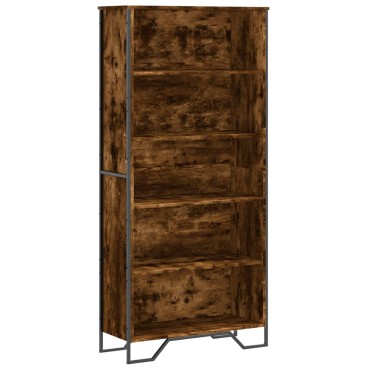 vidaXL Βιβλιοθήκη Καπνιστή Δρυς 80x31x169cm από Επεξεργασμένο Ξύλο 1 τεμ.