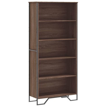 vidaXL Βιβλιοθήκη Καφέ Δρυς 80x31x169cm από Επεξεργασμένο Ξύλο 1 τεμ.