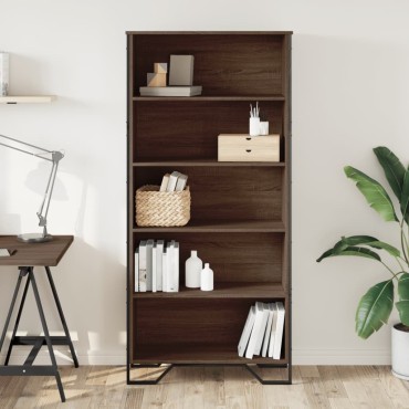 vidaXL Βιβλιοθήκη Καφέ Δρυς 80x31x169cm από Επεξεργασμένο Ξύλο 1 τεμ.