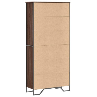 vidaXL Βιβλιοθήκη Καφέ Δρυς 80x31x169cm από Επεξεργασμένο Ξύλο 1 τεμ.
