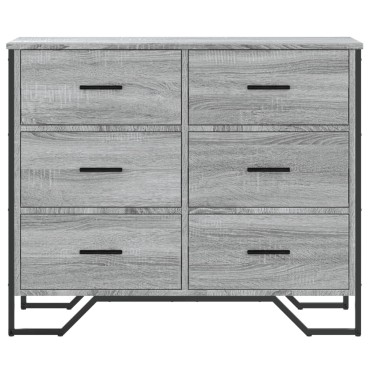 vidaXL Συρταριέρα Γκρι Sonoma 91x35,5x74,5cm από Επεξεργ. Ξύλο 1 τεμ.