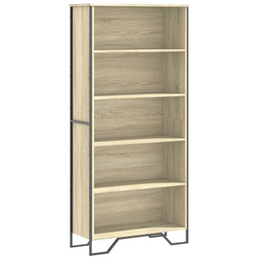 vidaXL Βιβλιοθήκη Χρώμα Sonoma Δρυς 80x31x169cm Επεξεργασμένο Ξύλο 1 τεμ.