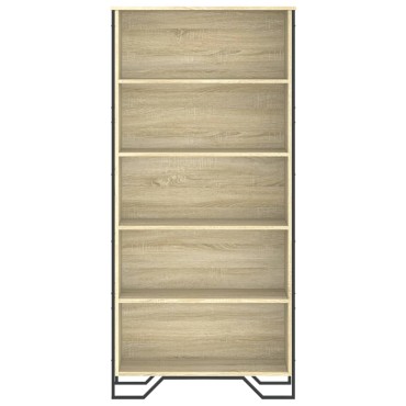 vidaXL Βιβλιοθήκη Χρώμα Sonoma Δρυς 80x31x169cm Επεξεργασμένο Ξύλο 1 τεμ.