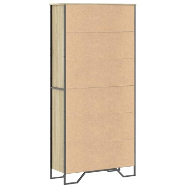 vidaXL Βιβλιοθήκη Χρώμα Sonoma Δρυς 80x31x169cm Επεξεργασμένο Ξύλο 1 τεμ.