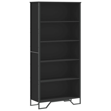 vidaXL Βιβλιοθήκη Μαύρη 80x31x169cm από Επεξεργασμένο Ξύλο 1 τεμ.