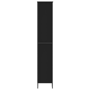 vidaXL Βιβλιοθήκη Μαύρη 80x31x169cm από Επεξεργασμένο Ξύλο 1 τεμ.