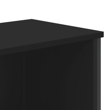 vidaXL Βιβλιοθήκη Μαύρη 80x31x169cm από Επεξεργασμένο Ξύλο 1 τεμ.