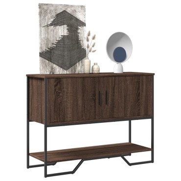 vidaXL Τραπέζι Κονσόλα Καφέ Δρυς 100x35x74,5cm Επεξεργασμένο Ξύλο 1 τεμ.