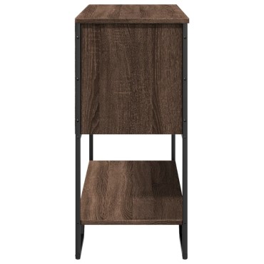 vidaXL Τραπέζι Κονσόλα Καφέ Δρυς 100x35x74,5cm Επεξεργασμένο Ξύλο 1 τεμ.