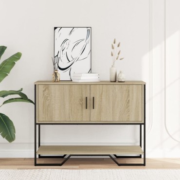 vidaXL Τραπέζι Κονσόλα Sonoma Δρυς 100x35x74,5cm Επεξεργασμένο Ξύλο 1 τεμ.