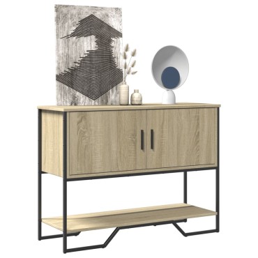 vidaXL Τραπέζι Κονσόλα Sonoma Δρυς 100x35x74,5cm Επεξεργασμένο Ξύλο 1 τεμ.