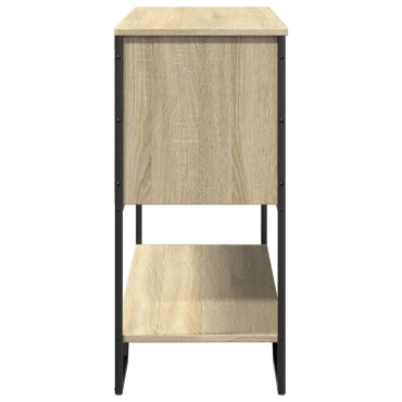 vidaXL Τραπέζι Κονσόλα Sonoma Δρυς 100x35x74,5cm Επεξεργασμένο Ξύλο 1 τεμ.