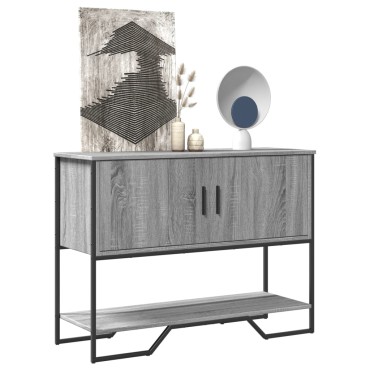 vidaXL Τραπέζι Κονσόλα Γκρι Sonoma 100x35x74,5cm Επεξεργασμένο Ξύλο 1 τεμ.
