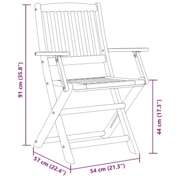 vidaXL Σετ Τραπεζαρίας Κήπου 7 τεμ. 180x90x75cm Μασίφ Ακακία